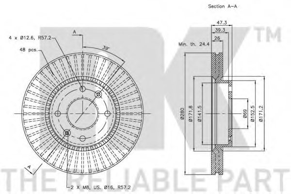NK 313420 Brake Disc